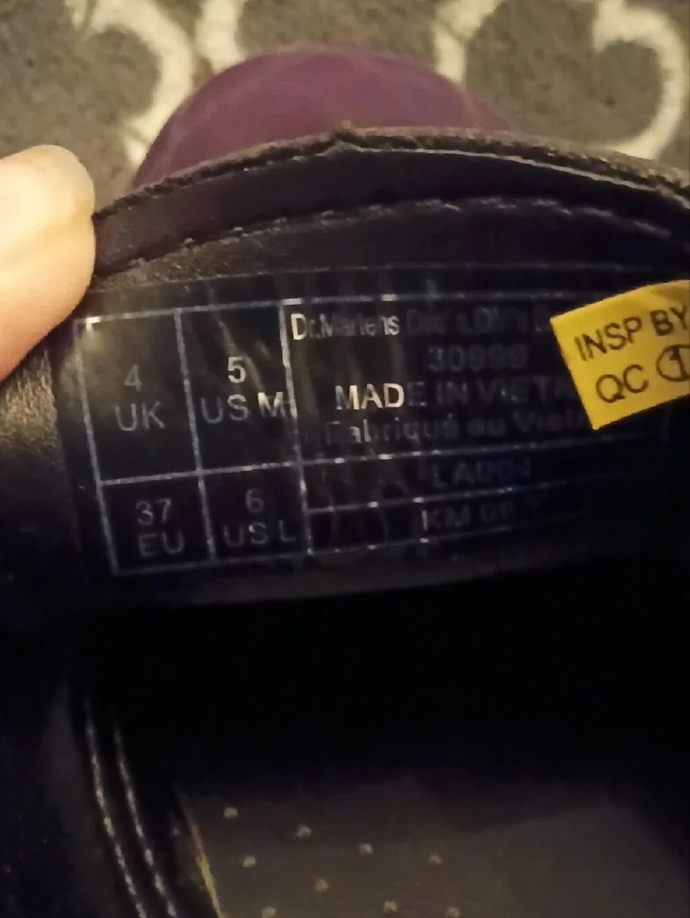 Dr.Martens - Purple to Black Ombre -Size 6 Womens- Brand New/Never Worn